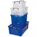 Strata Smart Box Clip-On Folding Lid Carry Handles 12 Litre Clear Ref HW671CLR 870196