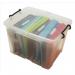 Strata Smart Box Clip-On Folding Lid Carry Handles 40 Litre Clear Ref HW674CLR 870226