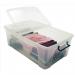 Strata Smart Box Clip-On Folding Lid Carry Handles 50 Litre Clear Ref HW675CLR 870234