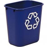 Rubbermaid Waste Basket Polyethylene Rectangular 26.6 Litres 365x260x380mm Blue Ref FG295673BLUE 871339