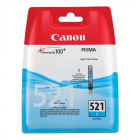 Canon CLI-521C Inkjet Cartridge Page Life 448pp 9ml Cyan Ref 2934B001AA 875038