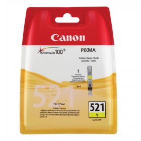Canon CLI-521Y Inkjet Cartridge Page Life 477pp 9ml Yellow Ref 2936B001AA 875054