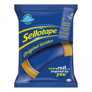 Sellotape Original Golden Tape 18mm x 66m Pack 16 877514