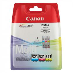 Cheap Stationery Supply of CanonCLI-521IJCartridges PageLife448ppCyan/ PageLife450ppMagenta/PageLife477ppYellow9mlRef2934B007 PK3 877860 Office Statationery