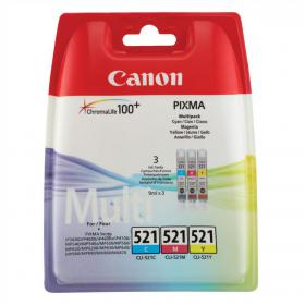 CanonCLI-521IJCartridges PageLife448ppCyan/ PageLife450ppMagenta/PageLife477ppYellow9mlRef2934B007 PK3 877860