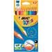 Bic Kids Evolution Colouring Pencils Wood-free Resin Wallet Vibrant Assorted Colours Ref 829029 [Pack 12] 878138
