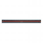 Linex Scale Ruler Triangular Aluminium Colour-coded Scales 1:1 to 1:2500 300mm Black Ref LXH382 878251