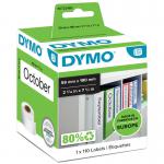 Dymo LabelWriter Labels Lever Arch File Large 60x190mm White Ref 99019 S0722480 [Pack 110] 879215