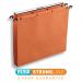 Elba AZO Ultimate Linking Suspension File 30mm Wide-base 240gsm Foolscap Orange Ref 100330314 [Pack 25] 879614