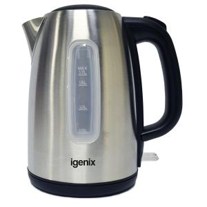 Igenix Kettle Cordless 2200W 1.7 Litre Brushed Stainless Steel Ref