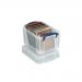 Really Useful Storage Box Plastic Lightweight Robust Stackable 3 Litre W180xD245xH160mm Clear Ref 3C 884871
