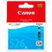 Canon CLI-526C Inkjet Cartridge Page Life 207pp Cyan Ref 4541B001 887714