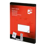 5 Star Office Multipurpose Labels Laser Copier Inkjet 65 per Sheet 38.1x21.2mm White [6500 Labels] 900060