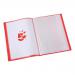 5 Star Office Display Book Soft Cover Lightweight Polypropylene 20 Pockets A4 Red