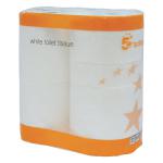 5 Star Facilities Toilet Rolls 2-ply 102x92mm 4 Rolls of 200 Sheets Per Pack White [Pack 9] 902061