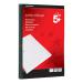 5 Star Office Jumbo Refill Pad Sidebound 60gsm Ruled Margin Punched 4 Holes 400pp A4 Red [Pack 4]
