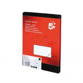 5 Star Office Multipurpose Labels Laser Copier and Inkjet 4 per Sheet 105x148.5mm White 400 Labels 905017