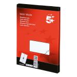 5 Star Office Multipurpose Labels Laser Copier and Inkjet 4 per Sheet 139x99.1mm White [400 Labels] 905084