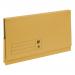 5 Star Office Document Wallet Full Flap 285gsm Recycled Capacity 32mm Foolscap Yellow [Pack 50]