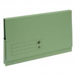 5 Star Office Document Wallet Full Flap 285gsm Recycled Capacity 32mm Foolscap Green [Pack 50] 906411
