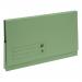 5 Star Office Document Wallet Full Flap 285gsm Recycled Capacity 32mm Foolscap Green [Pack 50]