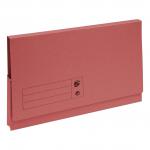 5 Star Office Document Wallet Full Flap 285gsm Recycled Capacity 32mm Foolscap Red [Pack 50] 906454