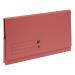 5 Star Office Document Wallet Full Flap 285gsm Recycled Capacity 32mm Foolscap Red [Pack 50]
