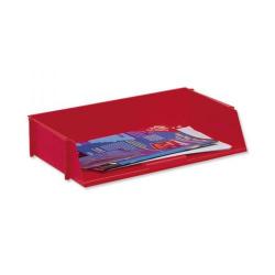 Cheap Stationery Supply of 5 Star Office Letter Tray Wide Entry High-impact Polystyrene Stackable Red 908080 Office Statationery