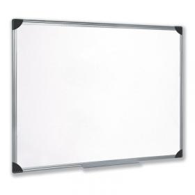 5 Star Office Whiteboard Drywipe Magnetic with Pen Tray and Aluminium Trim W900xH600mm 908116