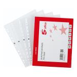 5 Star Office Punched Pocket Polypropylene Top-opening 70 Micron A4 Glass Clear [Pack 100] 908366