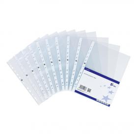 5 Star Elite Presentation Punched Pocket Polypropylene Top-opening 90 Micron A4 Glass Clear Pack of 10 908390