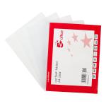 5 Star Office Folder Cut Flush Embossed Polypropylene Copy-safe 120 Micron A4 Clear [Pack 100] 908420