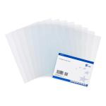 5 Star Elite Folder Cut Flush Polypropylene Top and Side Opening 135 Micron A4 Glass Clear [Pack 10] 908471