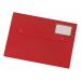 5 Star Office Document Wallet with Card Holder Polypropylene A4 Red [Pack 3]