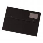5 Star Office Document Wallet with Card Holder Polypropylene A4 Black [Pack 3] 908749