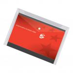 5 Star Office Envelope Stud Wallet Polypropylene A4 Transparent Clear [Pack 5] 908765