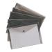 5 Star Office Envelope Stud Wallet Polypropylene A4 Translucent Smoke [Pack 5]