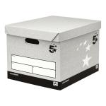 5 Star Facilities FSC Storage Box & Lid Self-Assembly W336xD391xH285mm Grey [Pack 10] 908978