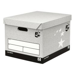 Cheap Stationery Supply of 5 Star Fac FSC Storage Box Grey Pk10 Office Statationery