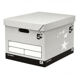 5 Star Fac FSC Storage Box Grey Pk10