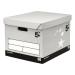 5 Star Facilities FSC Storage Box & Lid Self-Assembly W336xD391xH285mm Grey [Pack 10]