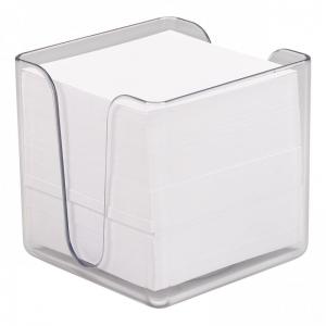 Office Noteholder Cube Transparent with Approx. 750 Sheets of Plain