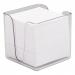 5 Star Office Noteholder Cube Transparent with Approx. 750 Sheets of Plain Paper 90x90mm White
