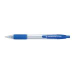 5 Star Office Retractable Grip Ball Pen Medium 1.0mm Tip 0.4mm Line Blue [Pack 10] 909973