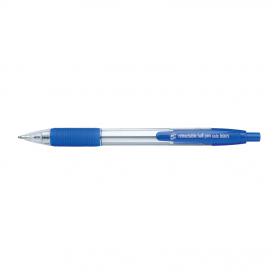 5 Star Office Retractable Grip Ball Pen Medium 1.0mm Tip 0.4mm Line Blue Pack of 10 909973