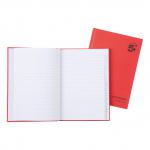 5 Star Office Manuscript Notebook Casebound 70gsm Ruled and Indexed 192pp A5 Red [Pack 5] 912904