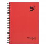 5 Star Office Manuscript Notebook Wirebound 70gsm Ruled 160pp A5 Red [Pack 5] 912939
