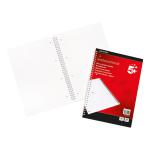 5 Star Office Notebook Wirebound 70gsm Ruled and Margin Perforated Punched 4 Holes 100pp A4 Red [Pack 10] 912947