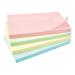 5 Star Office Re-Move Notes Repositionable Pastel Pad of 100 Sheets 76x127mm Assorted [Pack 12]