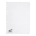 5 Star Office Subject Dividers 5-Part Recycled Card Multipunched 155gsm A4 White 913322